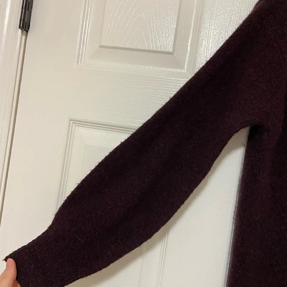 H&M Long Open Front Burgundy Cardigan - Picture 4 of 7